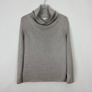 COS Funnel Neck Sweater Women's Size S Taupe Turtleneck Cozy Classic Neutral